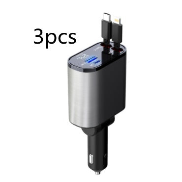 Auto-Ladegerät aus Metall 100W Super-Schnellladung Auto-Zigarettenanzünder USB- und Typ-C-Adapter